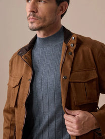 Marini Suede-Style Vintage Hunting Jacket