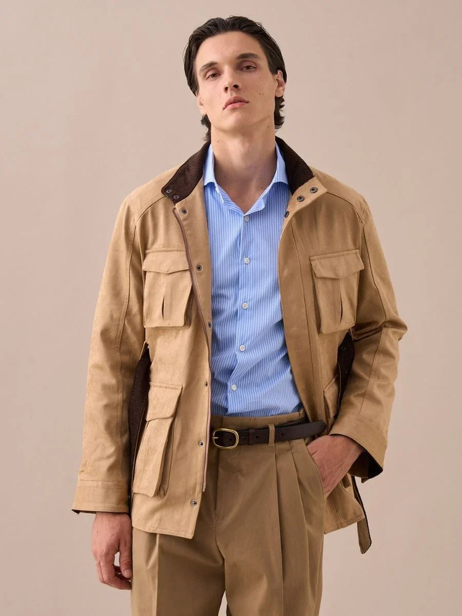 Marini Suede-Style Vintage Hunting Jacket