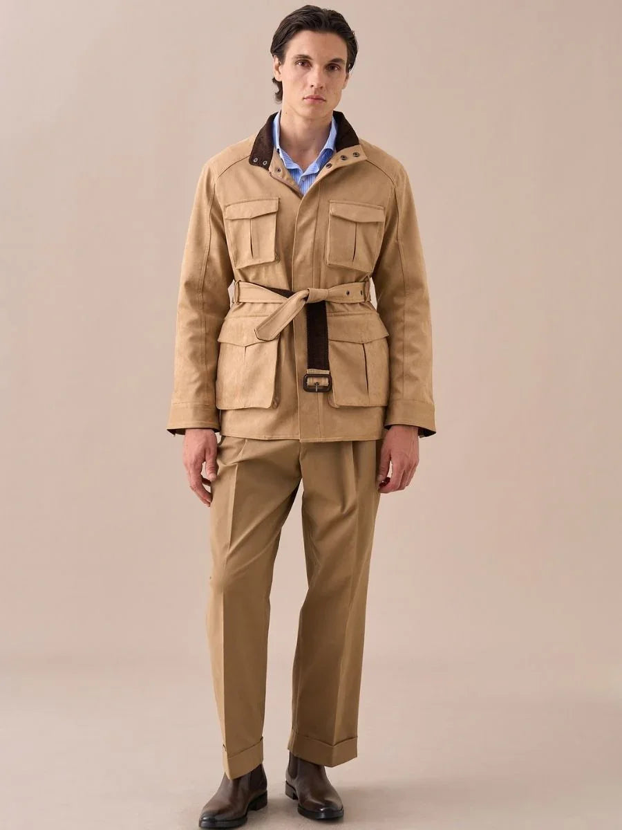 Marini Suede-Style Vintage Hunting Jacket