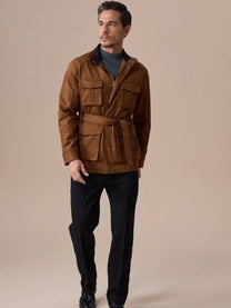 Marini Suede-Style Vintage Hunting Jacket
