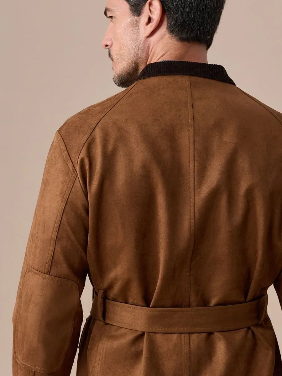 Marini Suede-Style Vintage Hunting Jacket