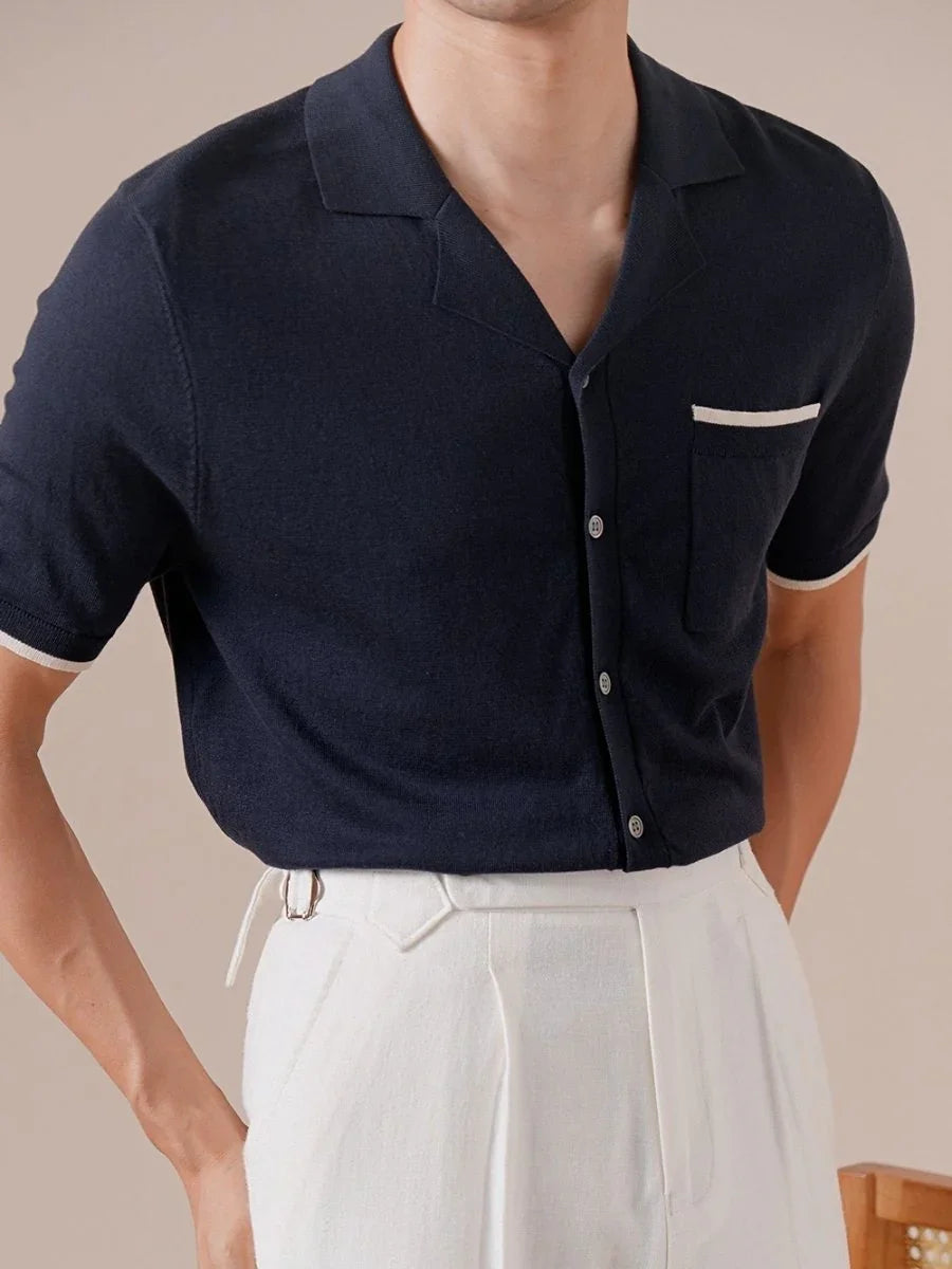 Marini Summer Knit Polo Cardigan