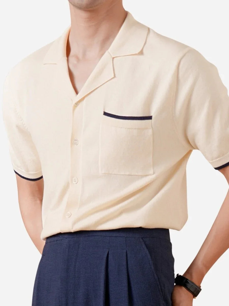 Marini Summer Knit Polo Cardigan