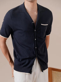 Marini Summer Knit Polo Cardigan