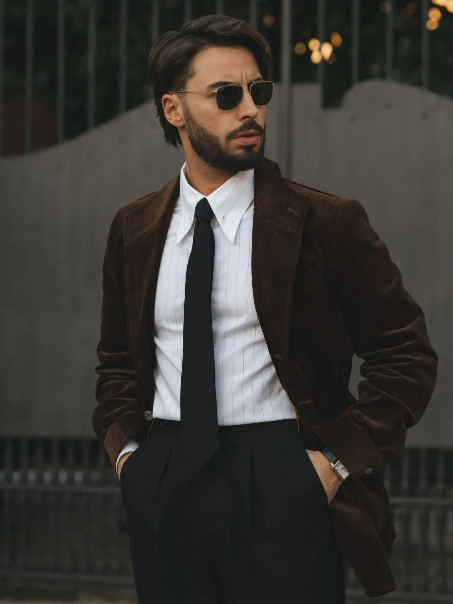 Marini Textured Corduroy Blazer