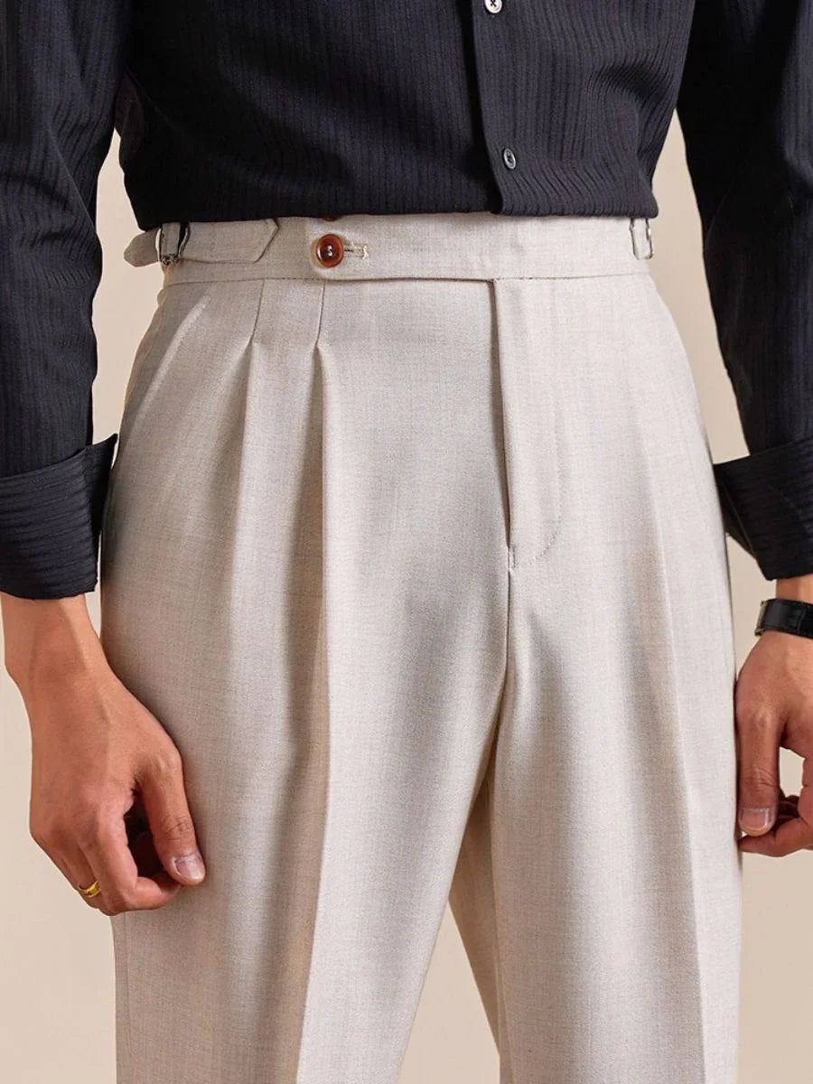 Marini Torino High Waisted Double Pleated Pants