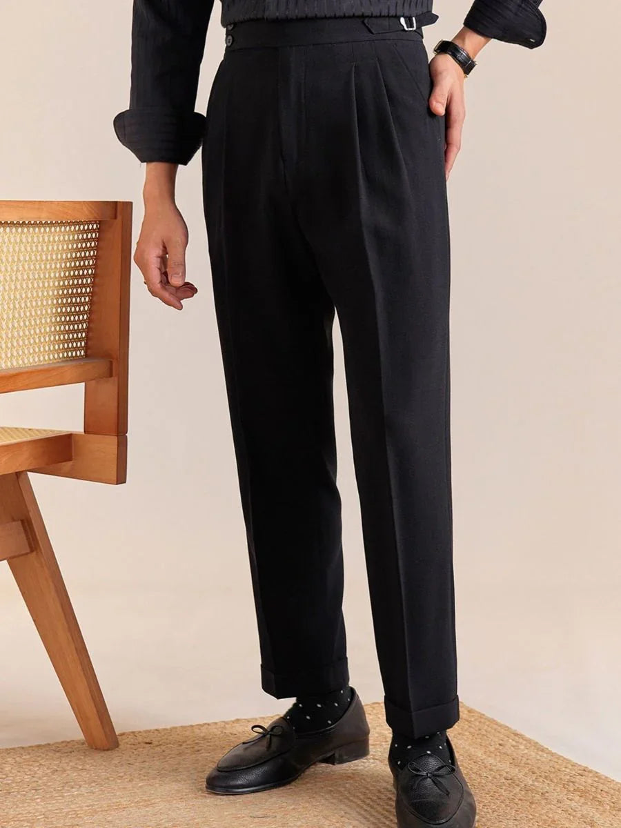 Marini Torino High Waisted Double Pleated Pants