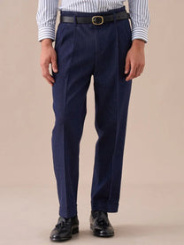 Marini Torriana Double-Pleated Straight-Leg Jeans