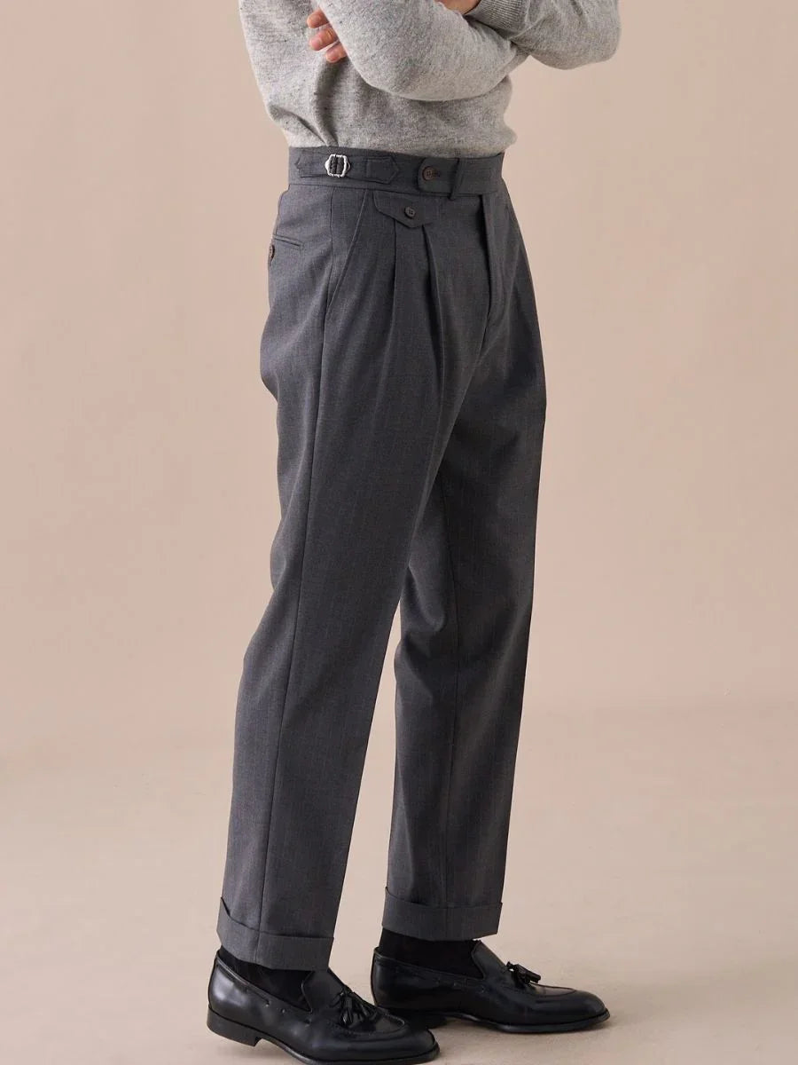 Marini Treviso High Waisted Double Pleated Pants