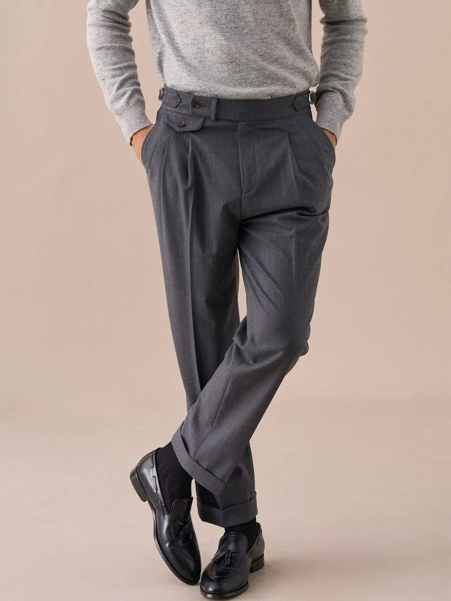 Marini Treviso High Waisted Double Pleated Pants