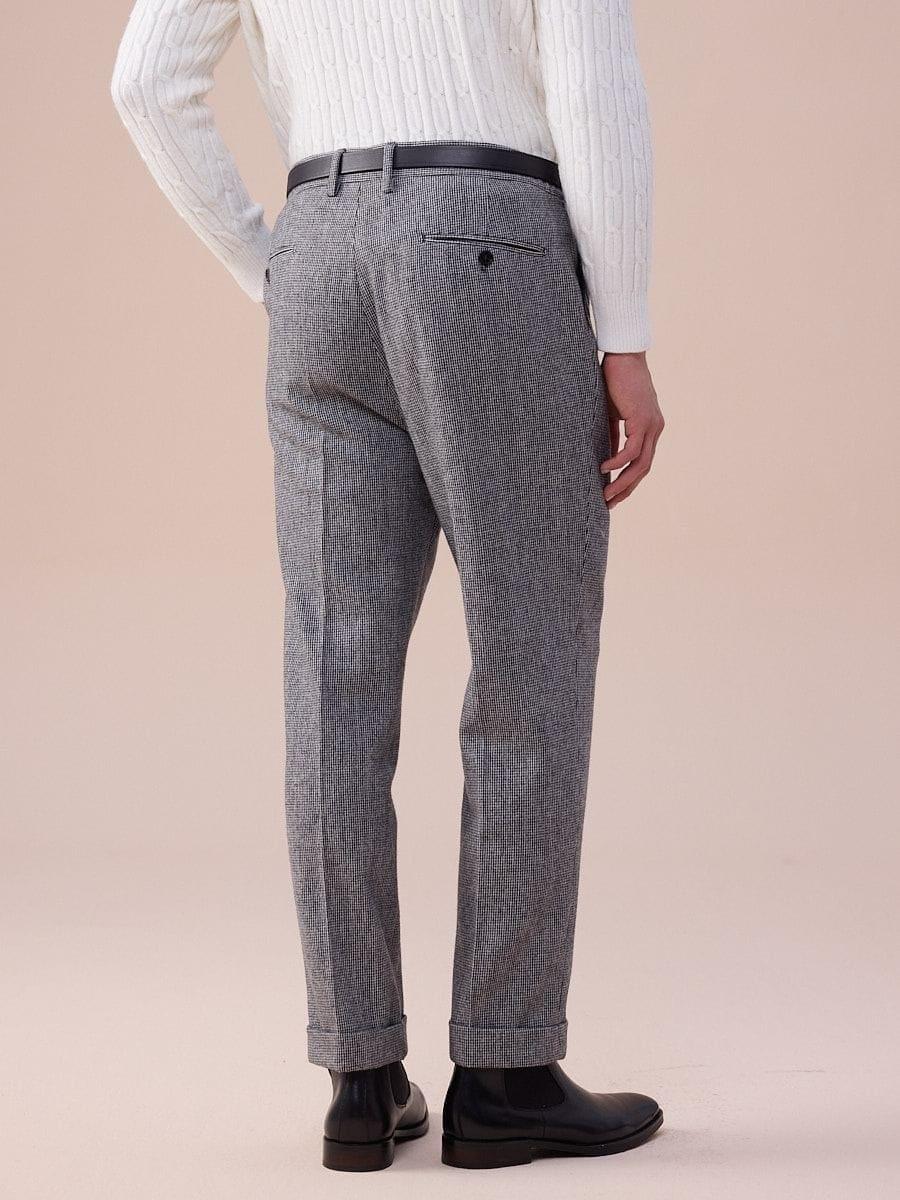 Marini Udine High Waisted Wool Belt Loop Pants