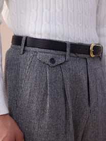 Marini Udine High Waisted Wool Belt Loop Pants