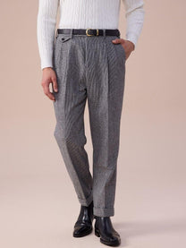 Marini Udine High Waisted Wool Belt Loop Pants