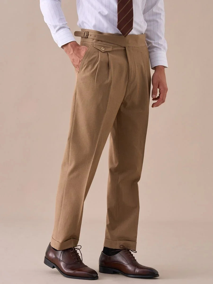 Marini Valdora High Waisted Double Pleated Gurkha Pants