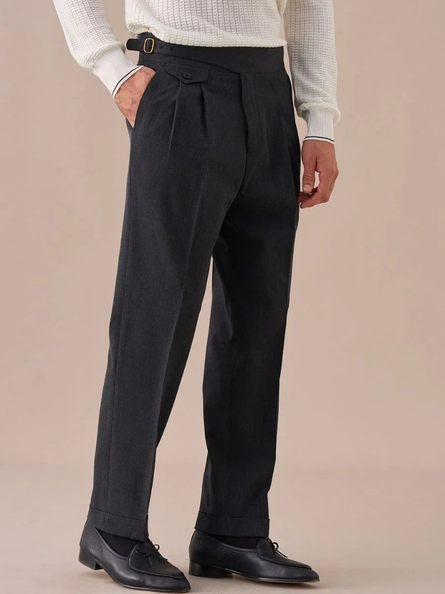 Marini Valdora High Waisted Double Pleated Gurkha Pants