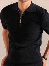 Marini Zip-Knit Polo