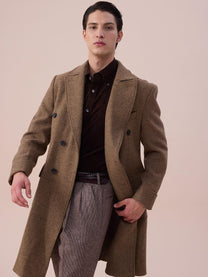 Wool Double-Breasted President Overcoat