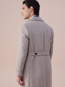 Wool Double-Breasted President Overcoat