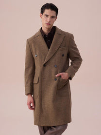 Wool Double-Breasted President Overcoat
