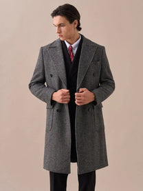 Wool Double-Breasted President Overcoat