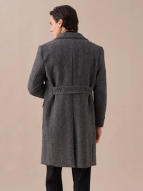 Wool Double-Breasted President Overcoat