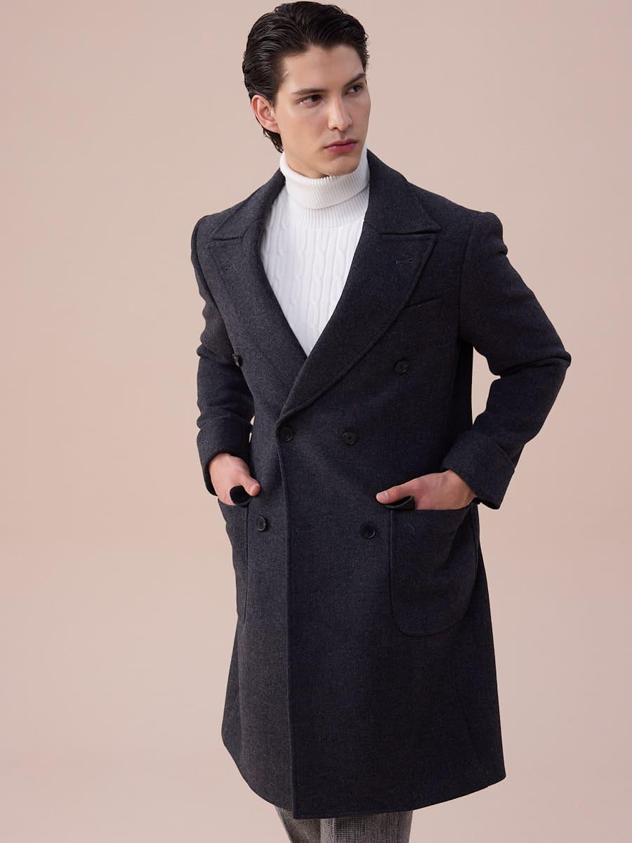 Wool Double-Breasted President Overcoat – MARINI